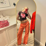 Gabrielle Pants Pink&Orange