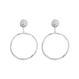 Melody Circle Silver Earrings