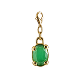 Green Diamond Charm Gold