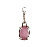 Pink Diamond Charm Silver