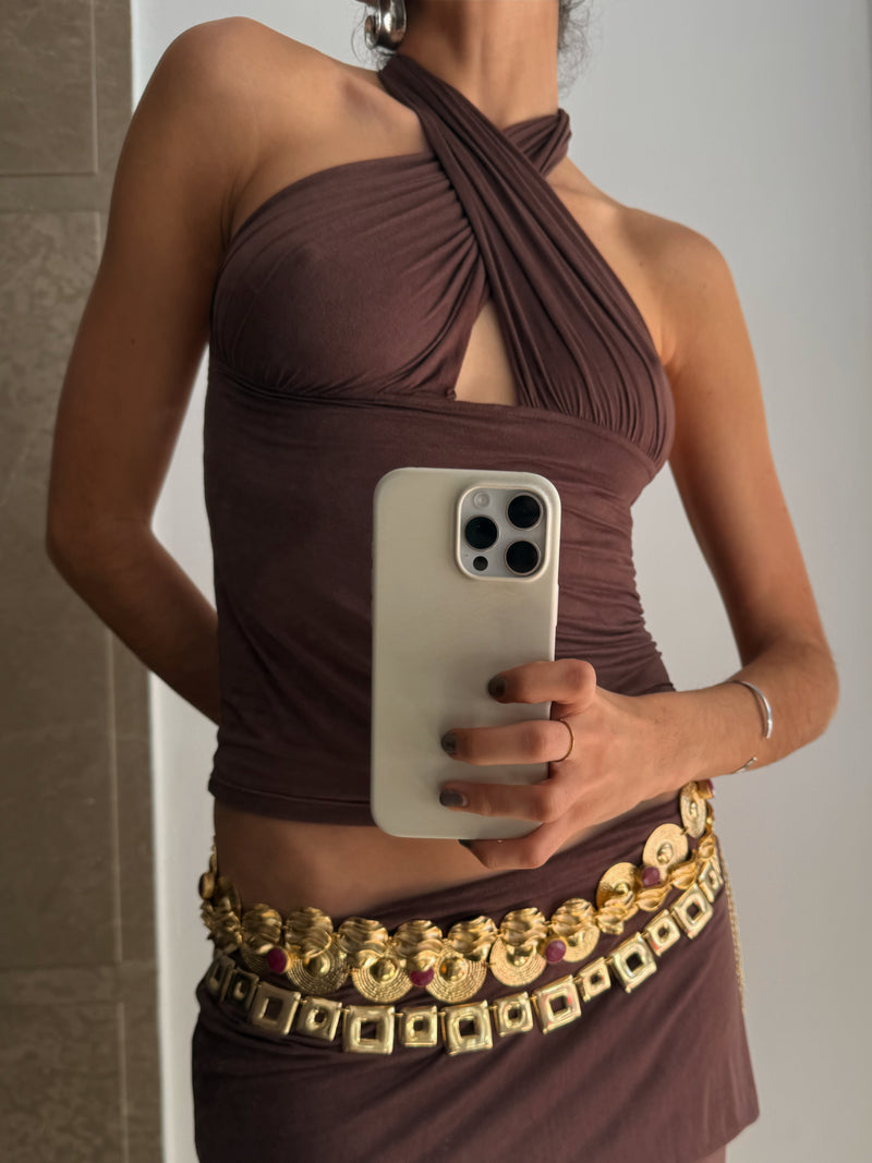 Isabela Brown Top