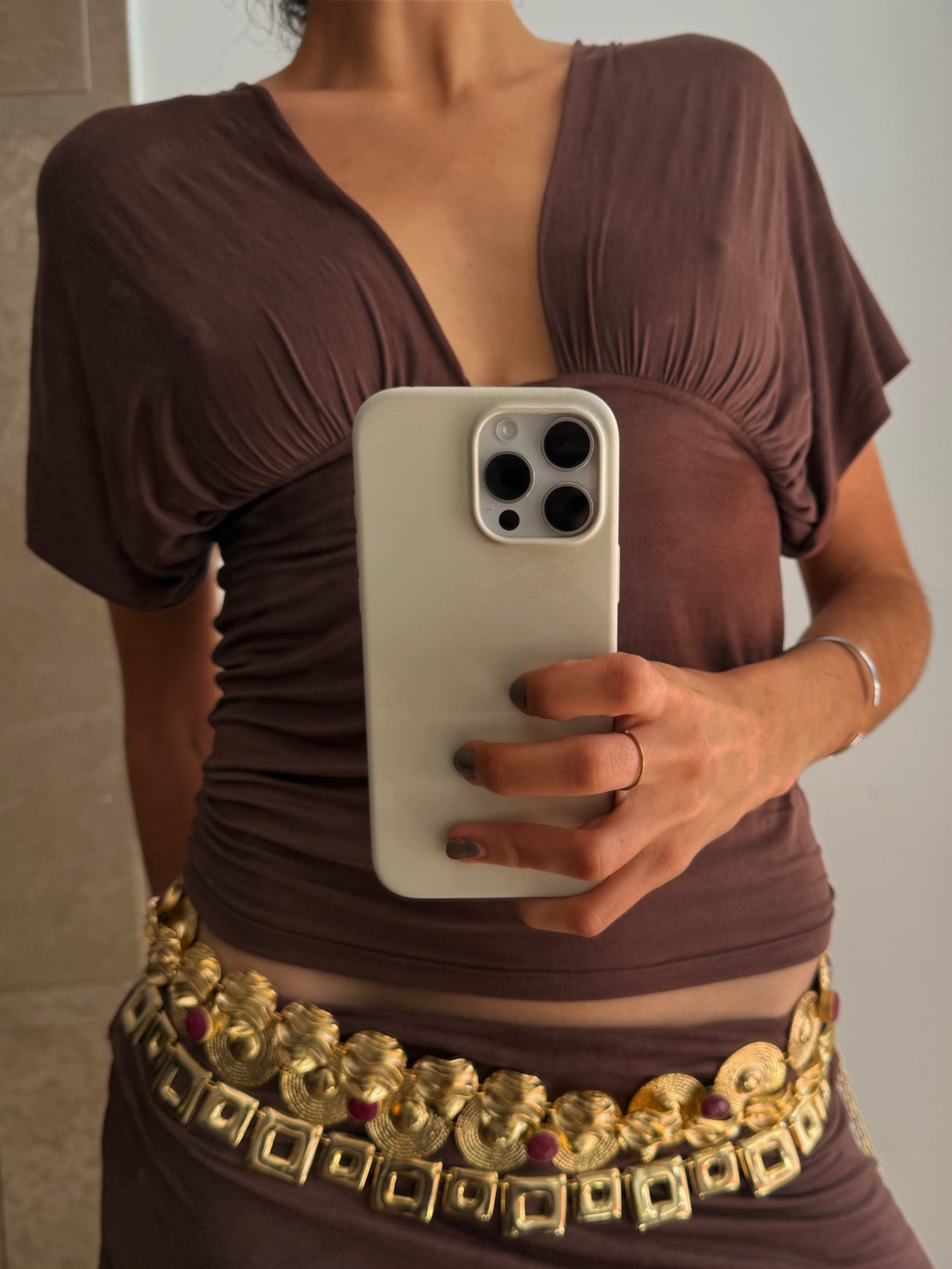 Isabela Brown Top