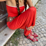 Amapolas Dress/Skirt - Red&White