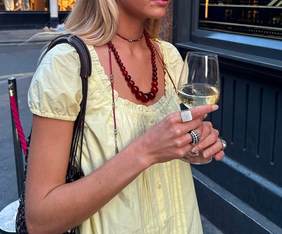 Make a Deal Necklace Garnet