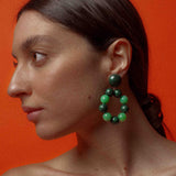 Sol de Caramelo Green Earrings