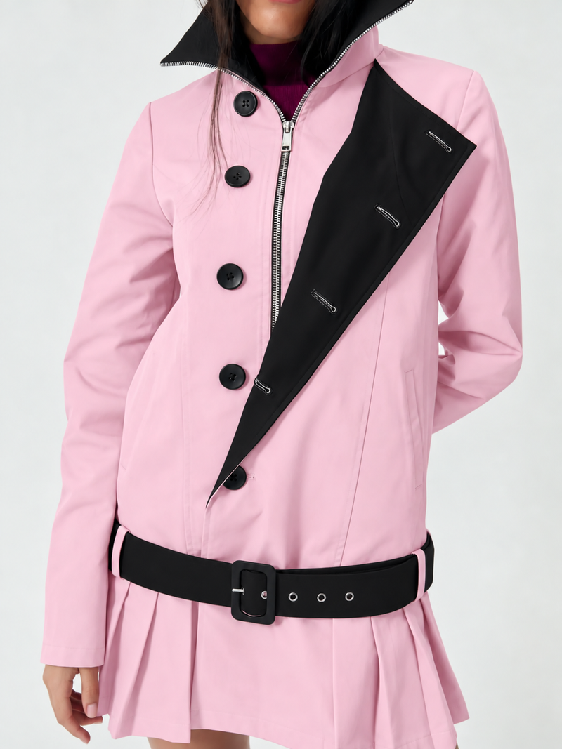 Bet Pink Trench Coat