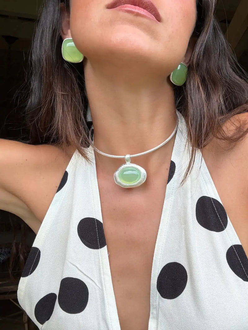 Alba Green Necklace