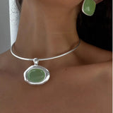 Alba Green Necklace
