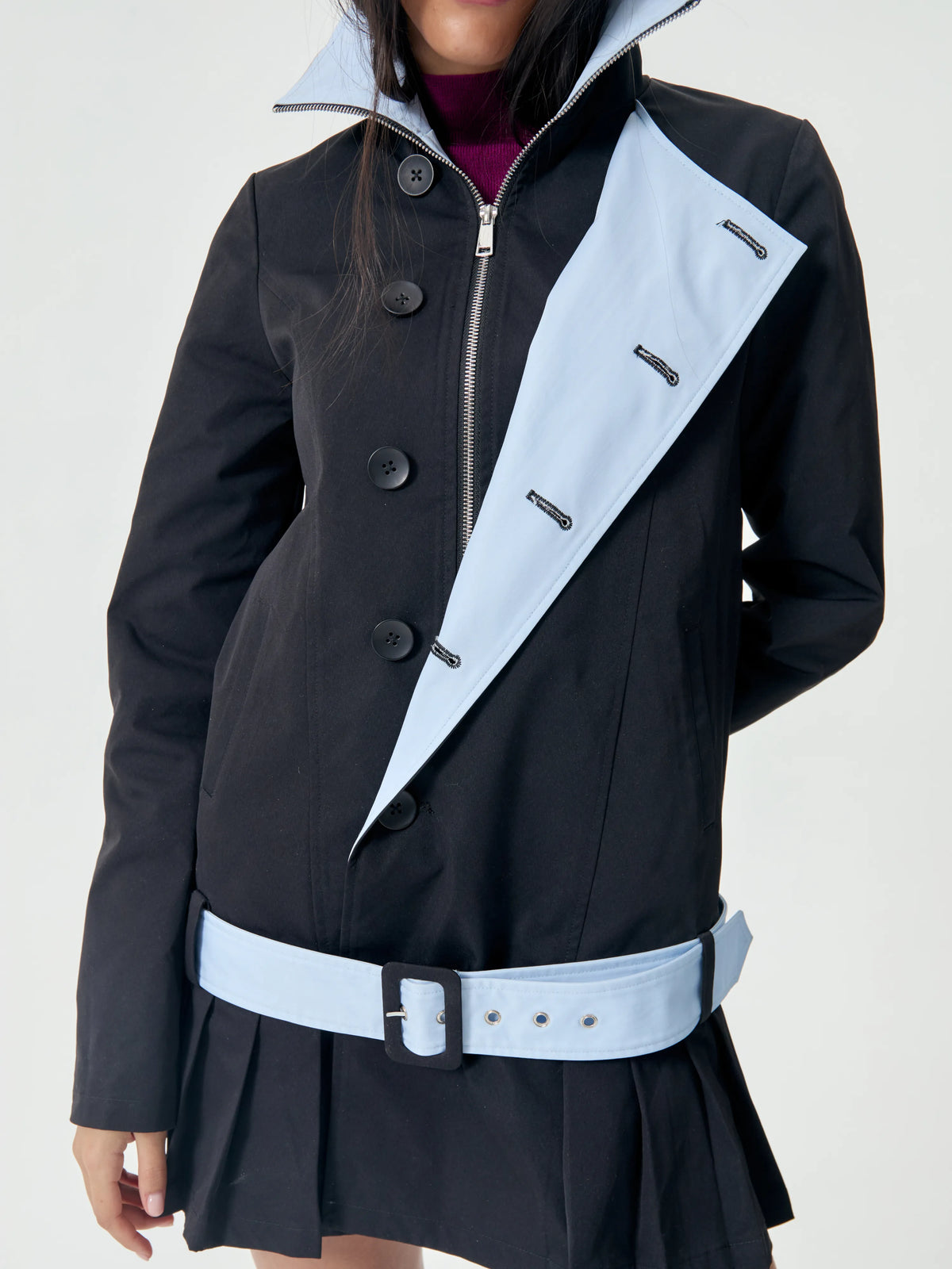 Bet Black Trench Coat