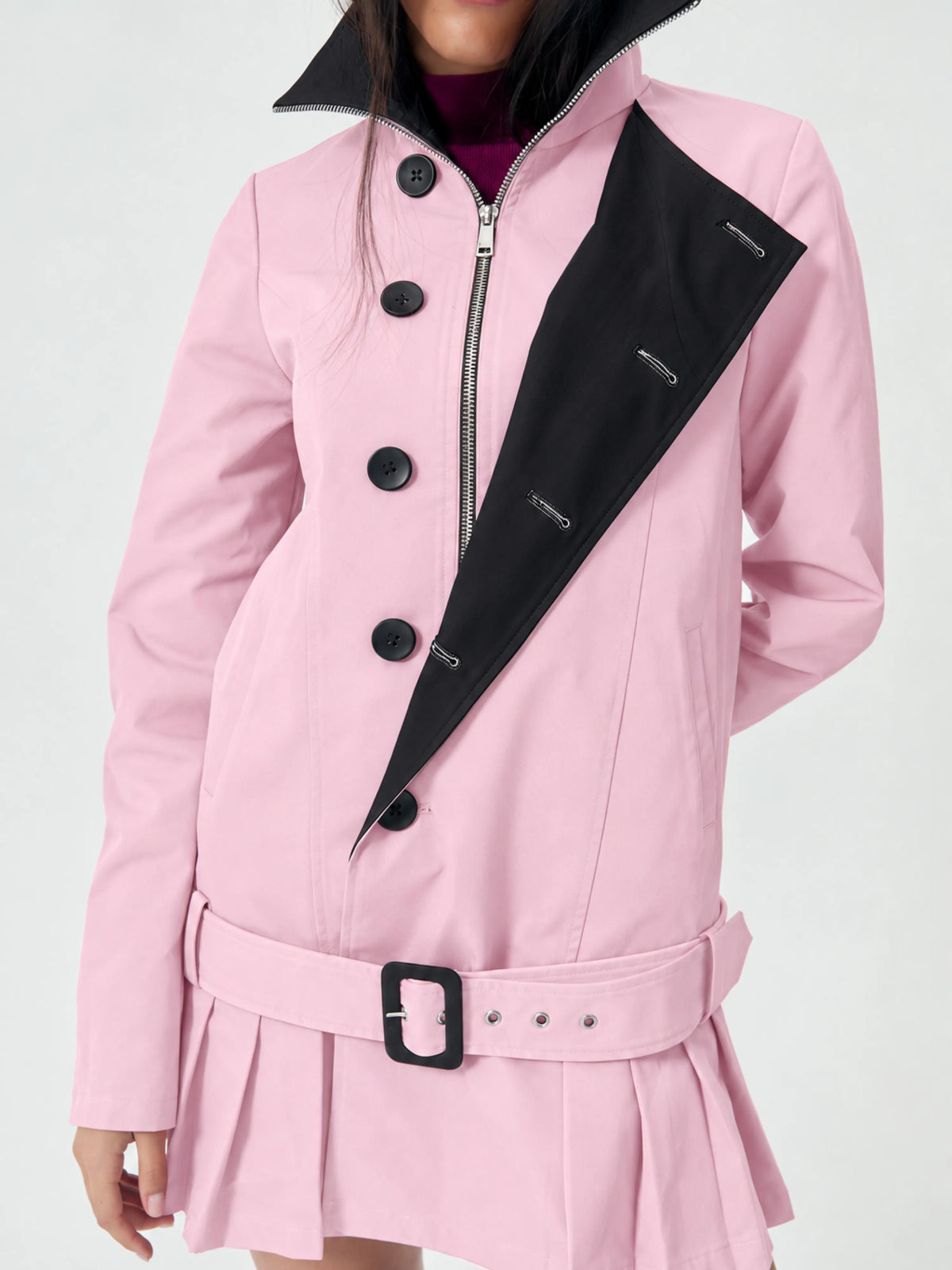 Bet Pink Trench Coat