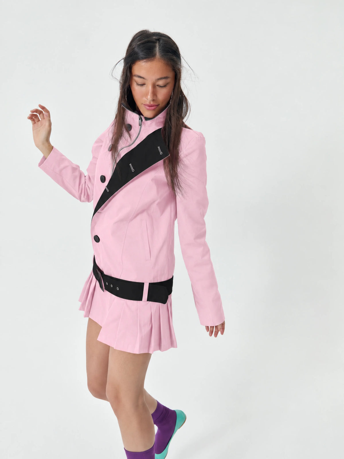 Bet Pink Trench Coat