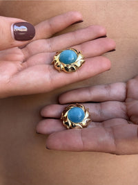 Blue Dot Earrings