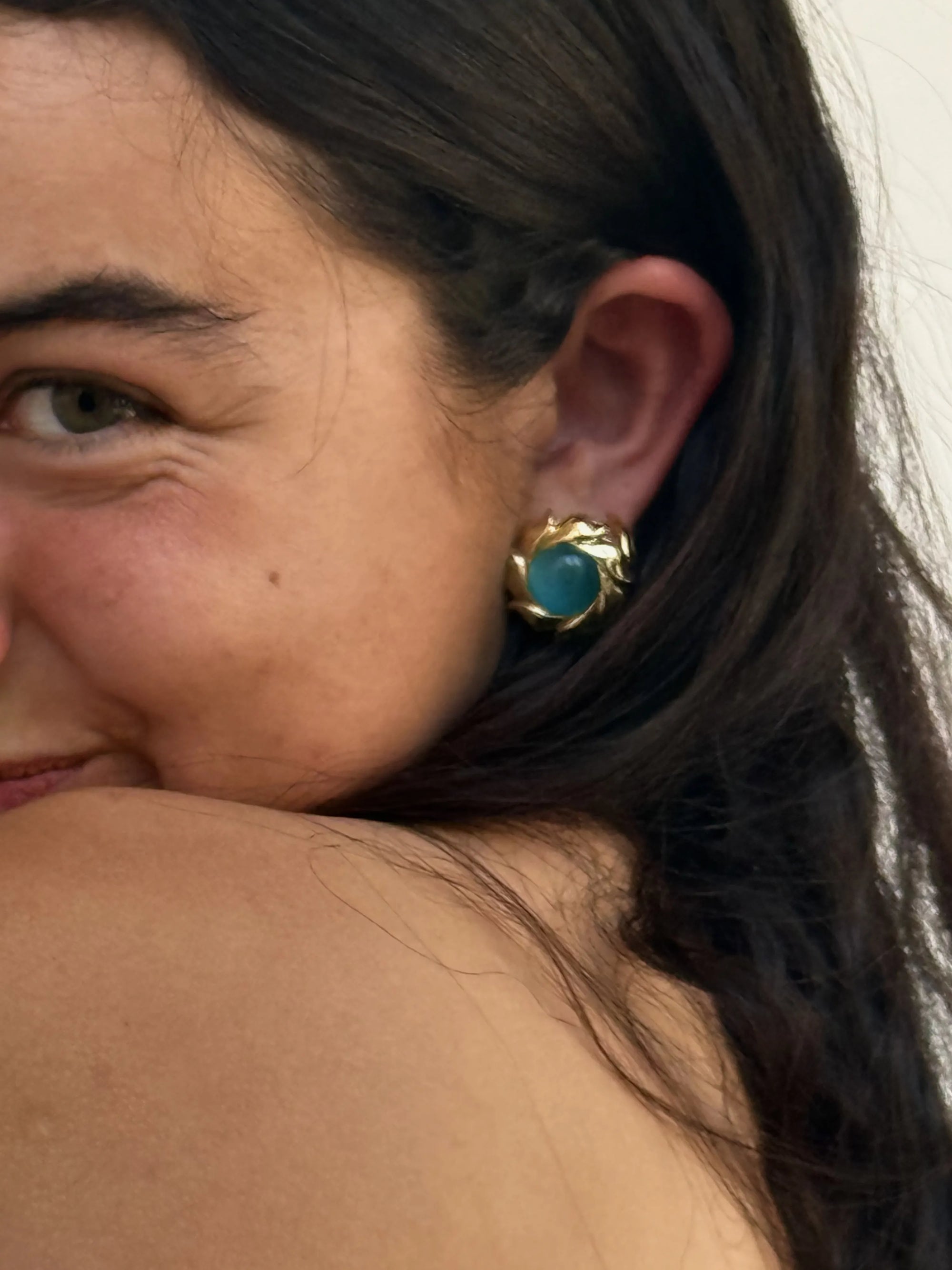 Blue Dot Earrings