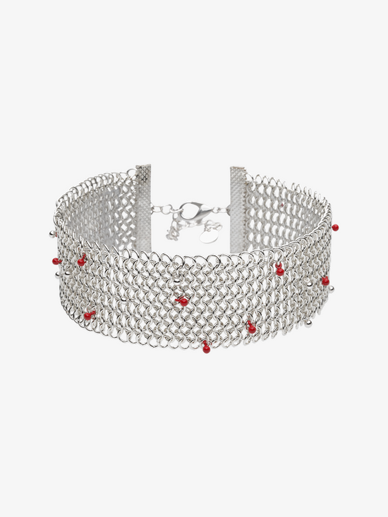 Candy Cane Silver Necklace