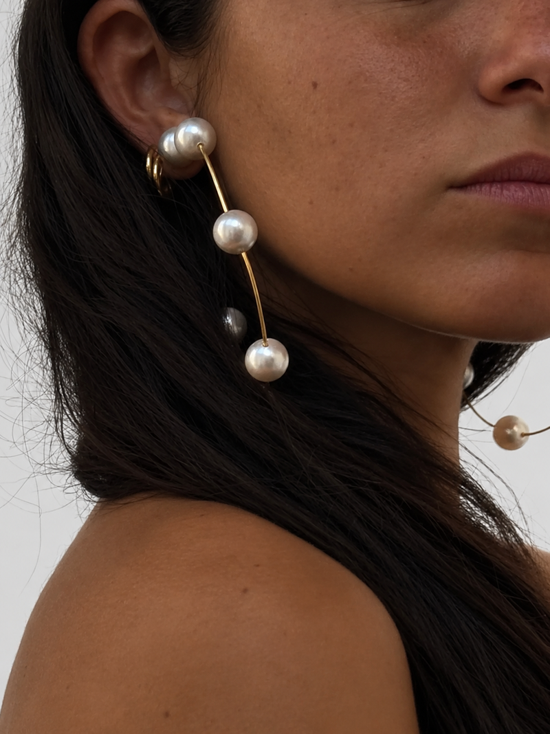 Moon Gold Boucles d'oreilles