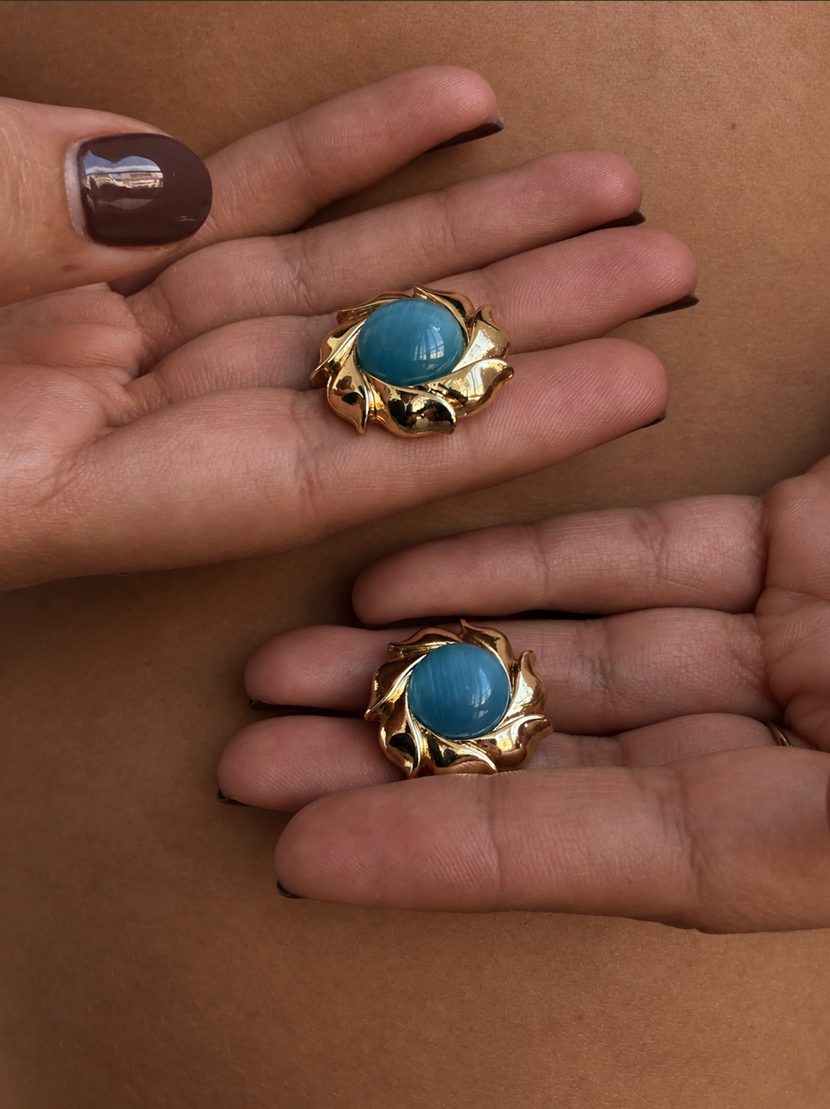 Blue Dot Earrings