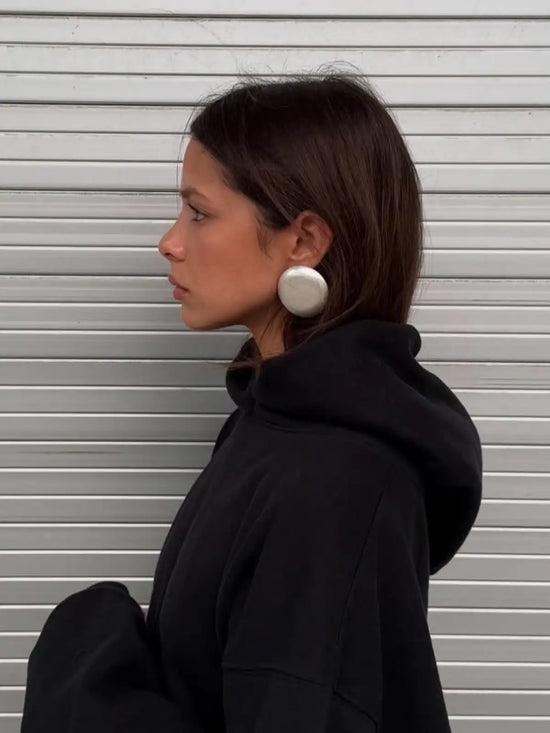 Carol Washed Silver Earrings