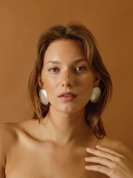 Carol Washed Silver Earrings