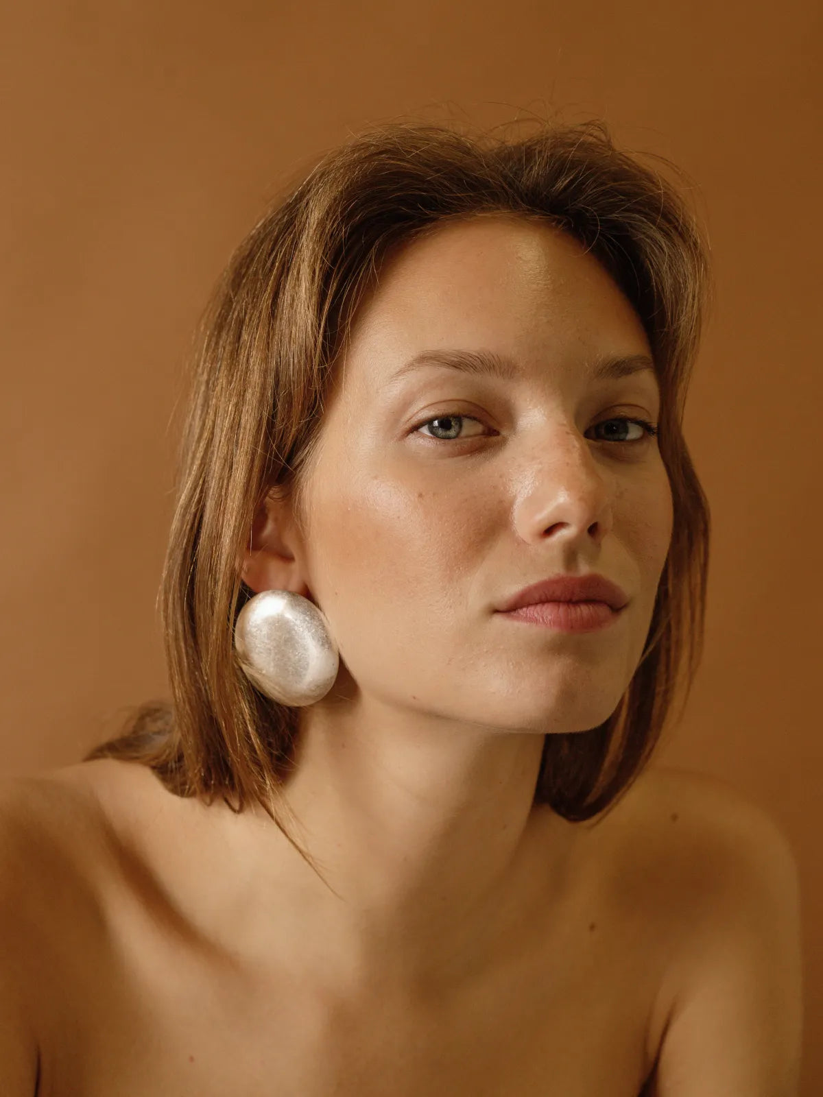 Carol Washed Silver Earrings