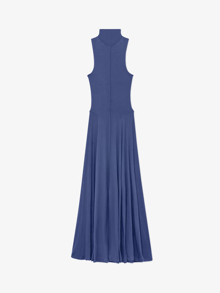 diana sleeveless structured midi dress Diana Blue Dress – susmies
