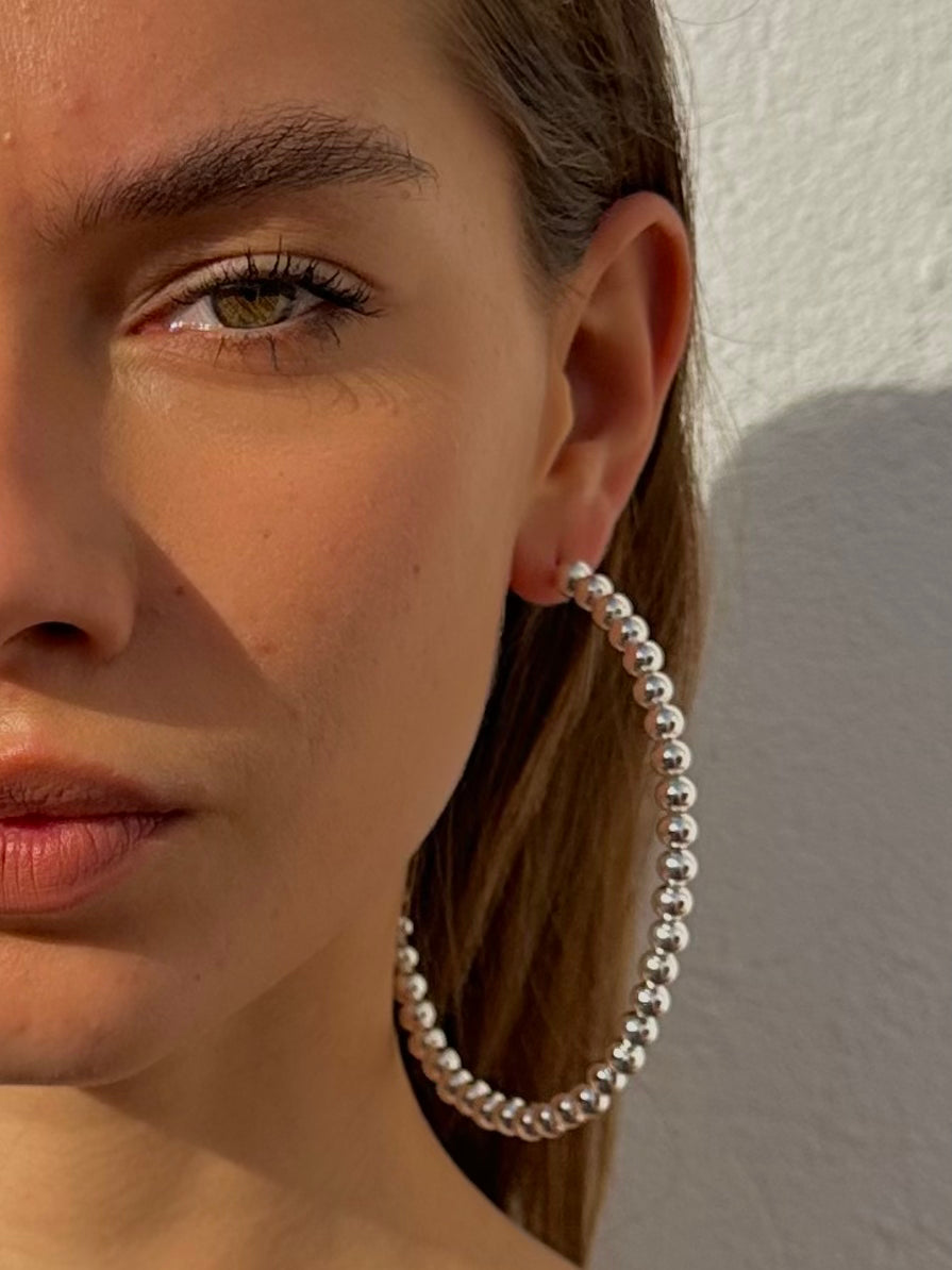 Bubbly Silver Earrings
