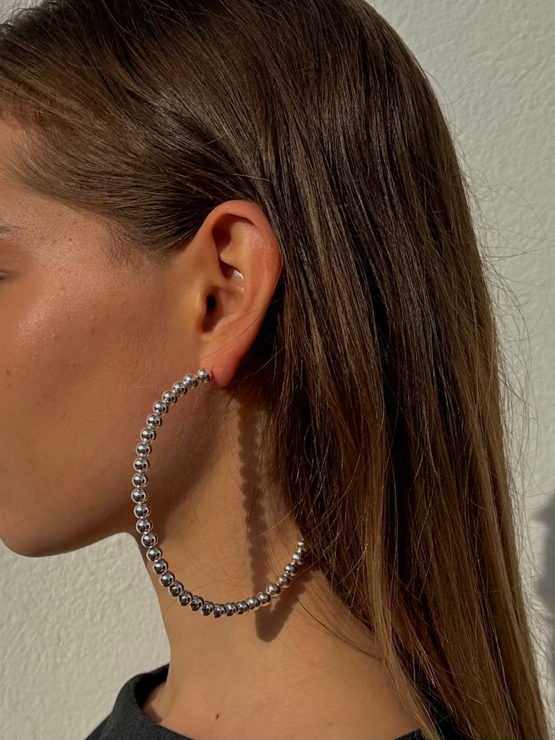 Bubbly Silver Earrings
