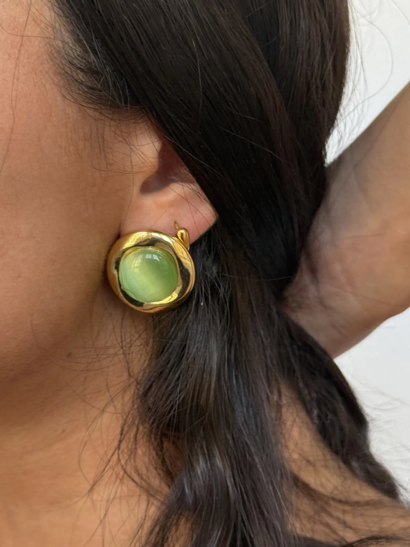Green Dot Earrings