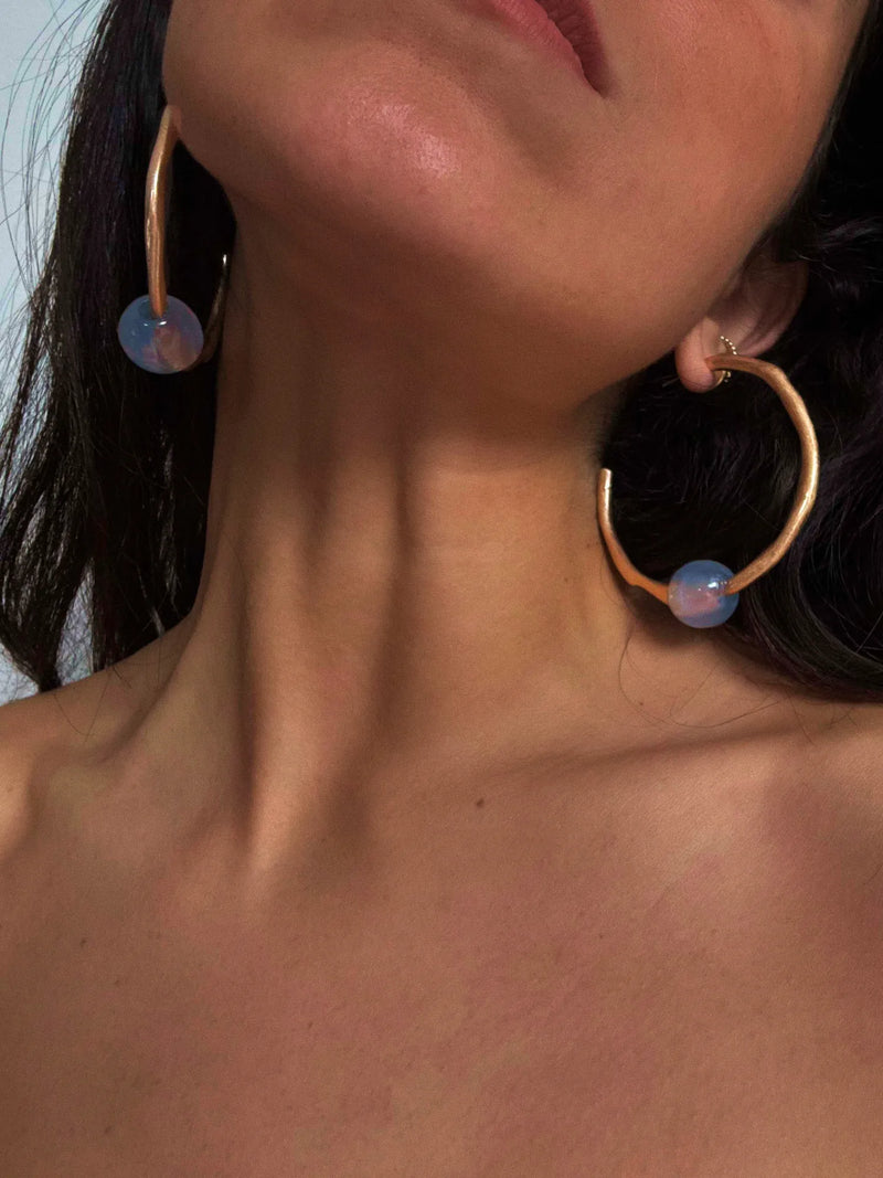 Hazel Blue Hoops