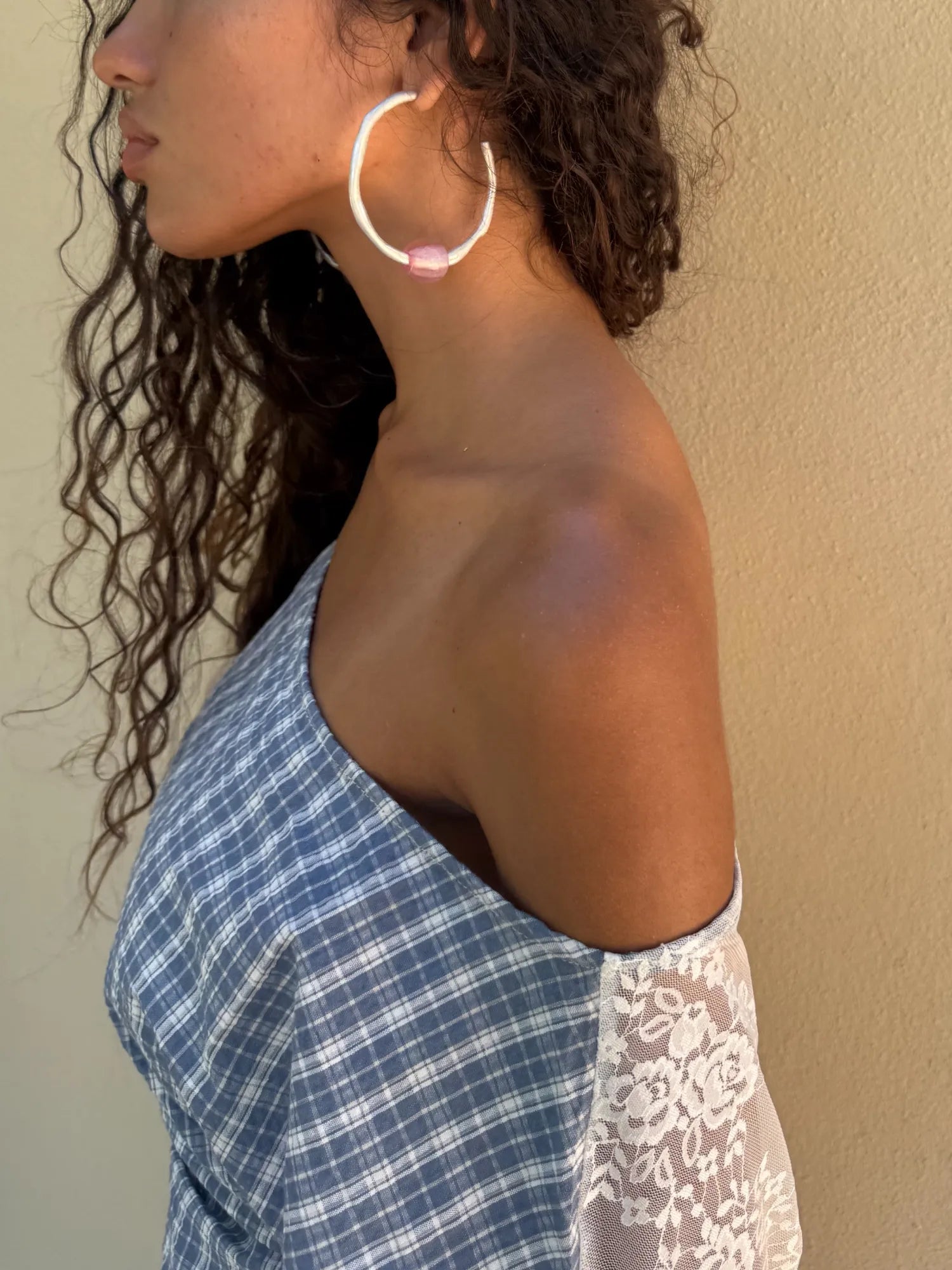Hazel Pink Hoops