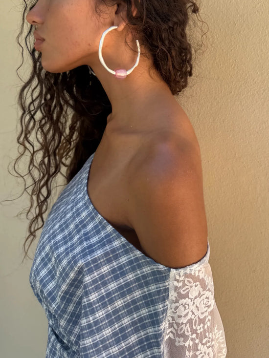 Hazel Pink Hoops