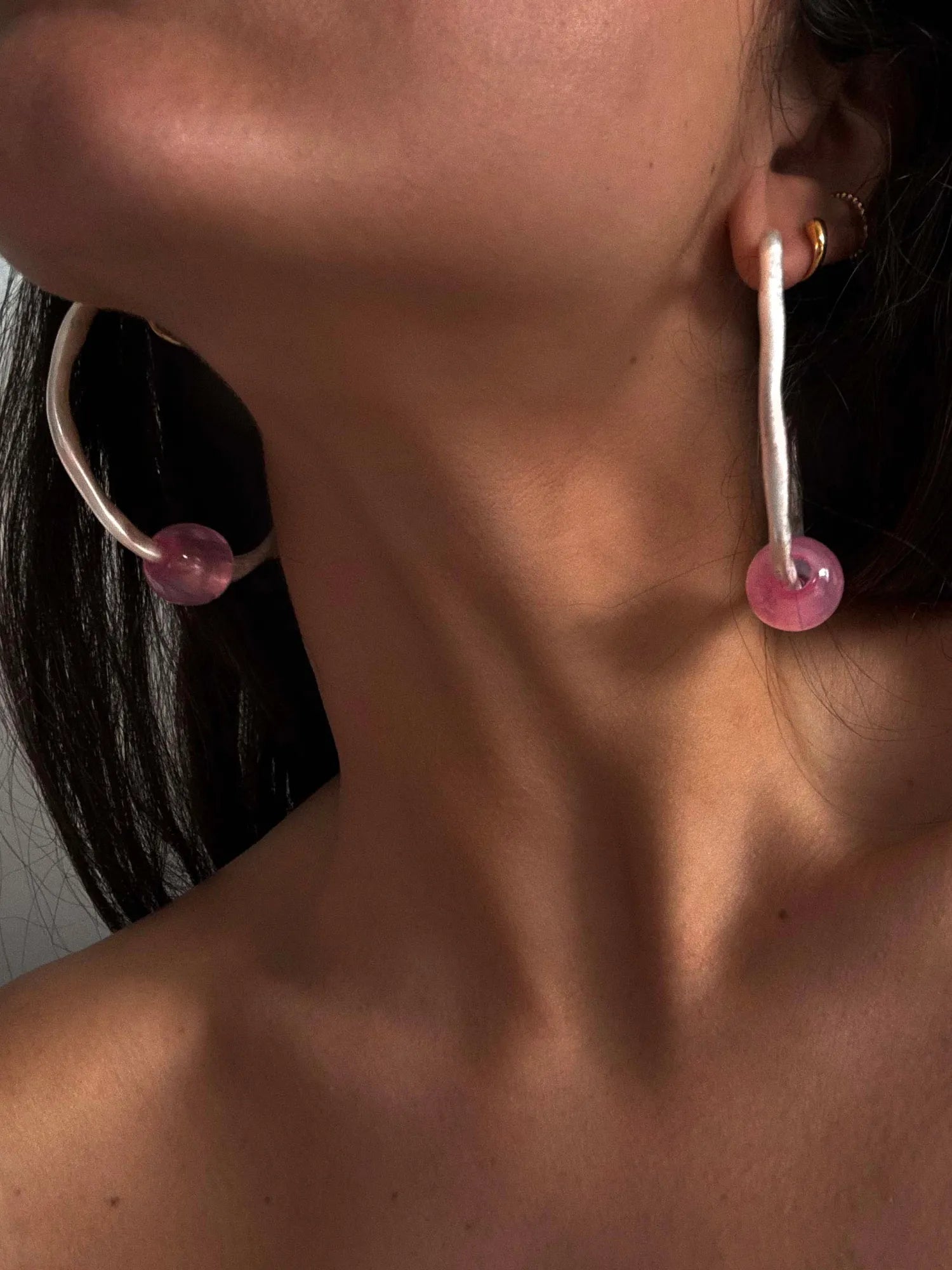 Hazel Pink Hoops