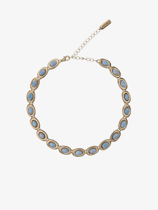 I gave you my heart Blue Gold Necklace