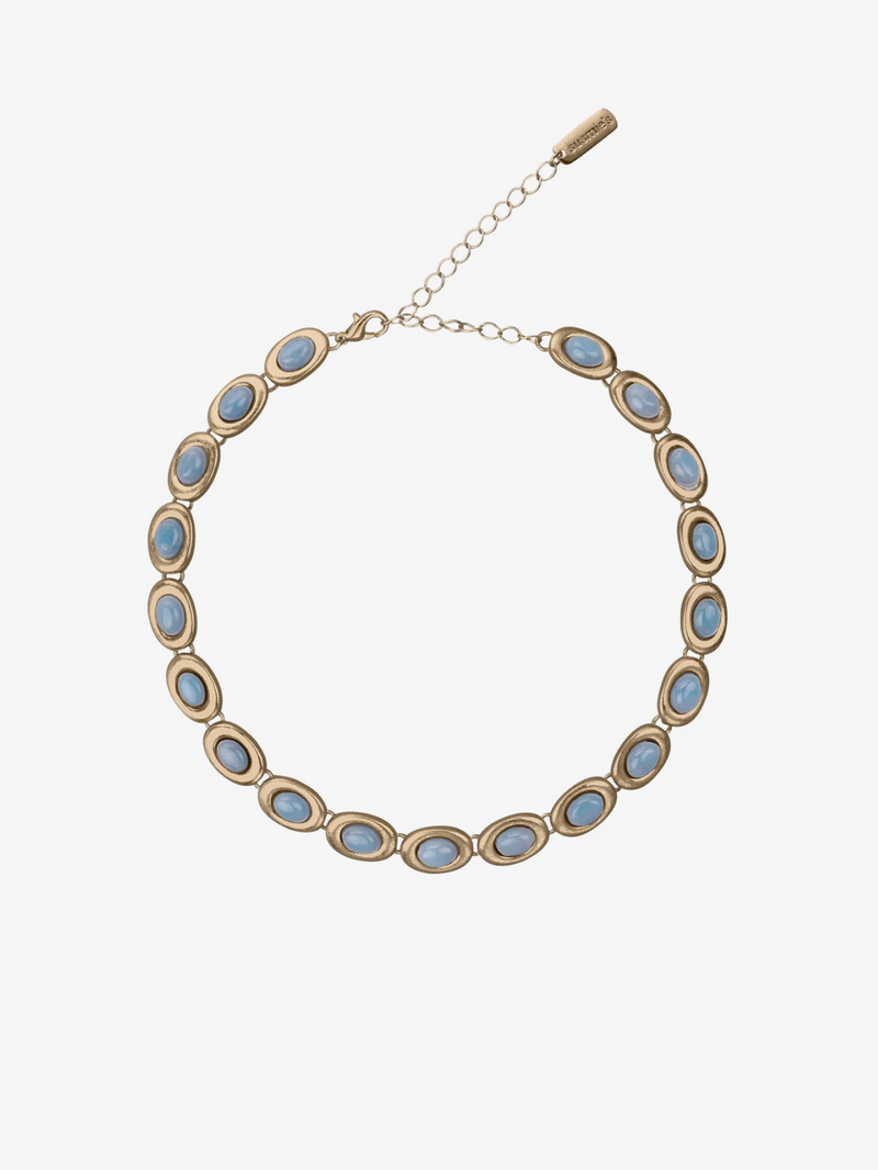 I gave you my heart Blue Gold Necklace