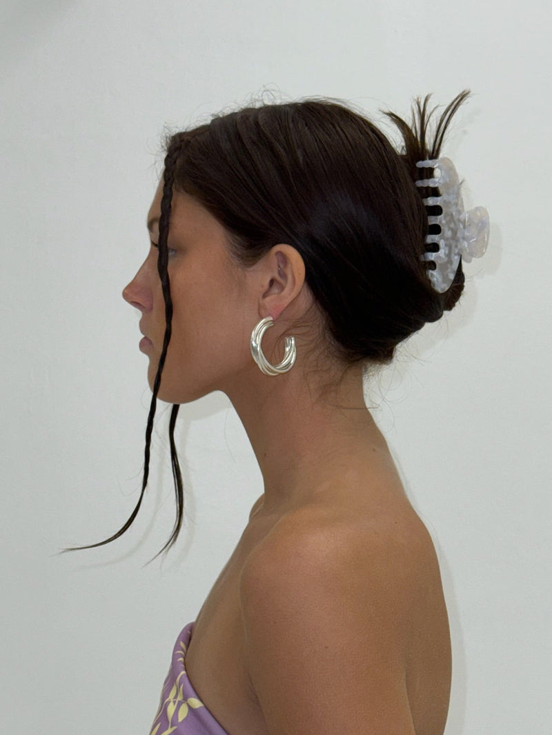 Olivia Silver Hoops