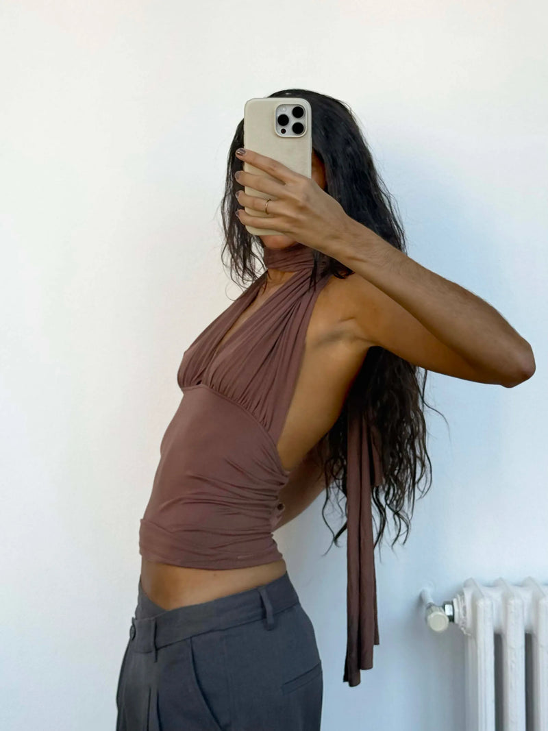 Isabela Brown Top