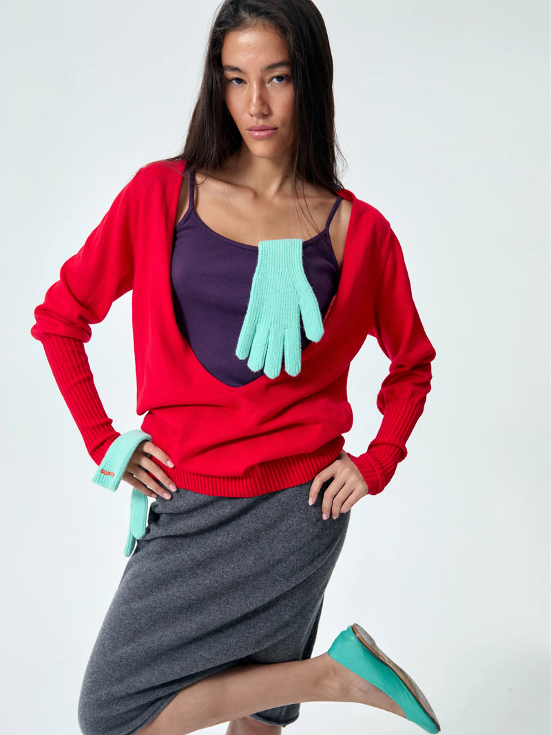 Lina Red Sweater