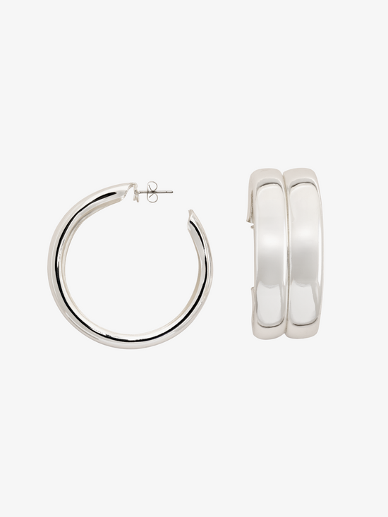 Mónica Silver Hoops