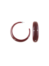 Mari Carmen Garnet Big Hoops