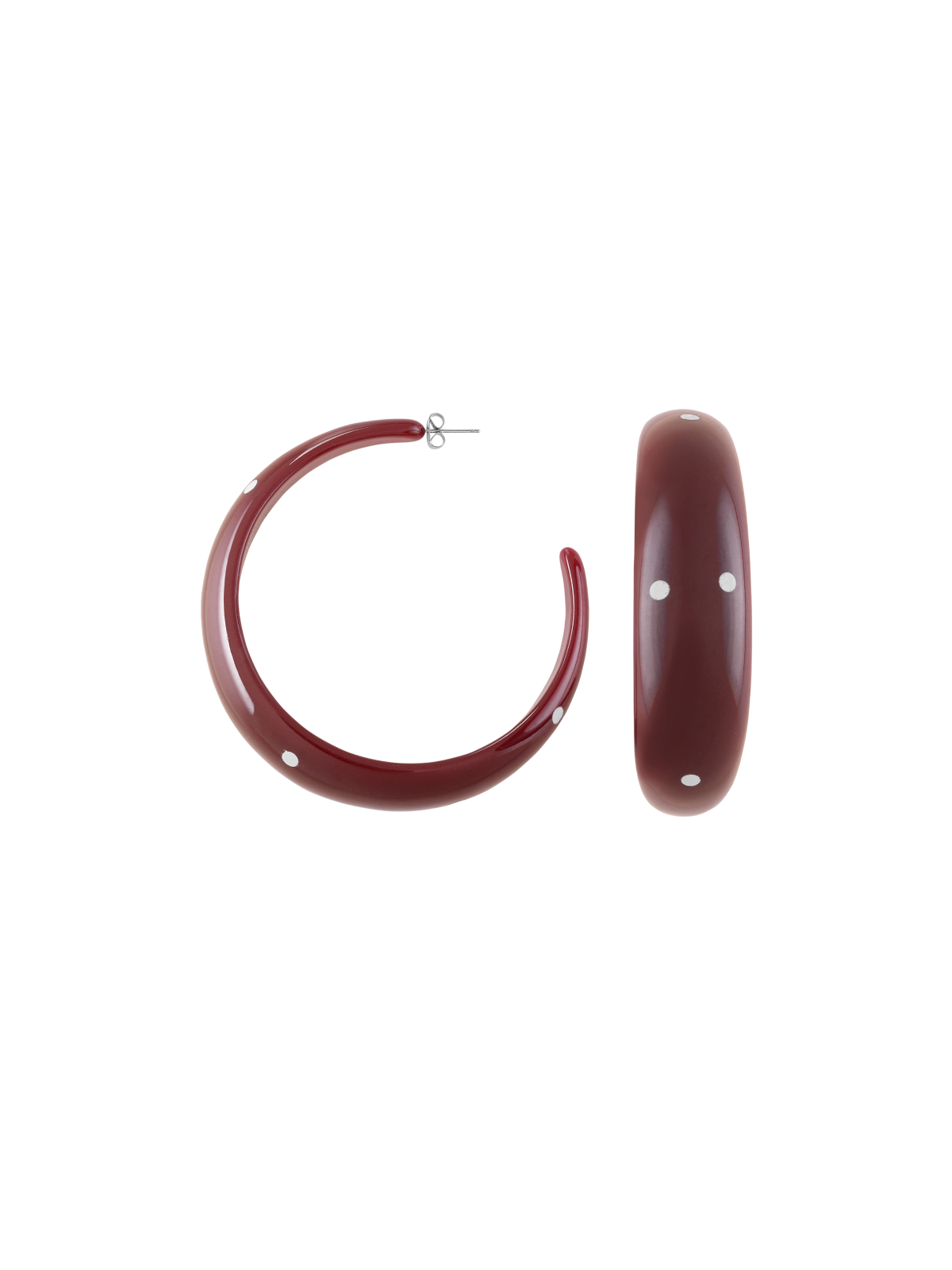 Mari Carmen Garnet Big Hoops