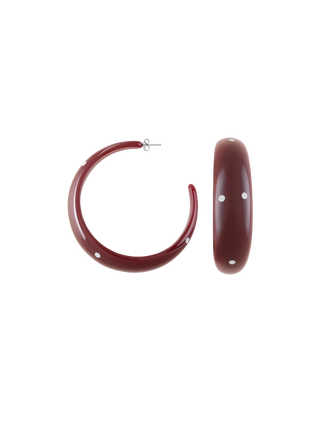 Mari Carmen Garnet Big Hoops