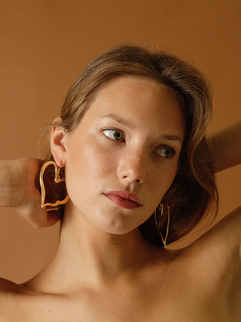 Melted Heart Earrings