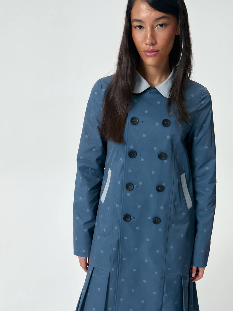 Nia Polka Dot Trench Coat