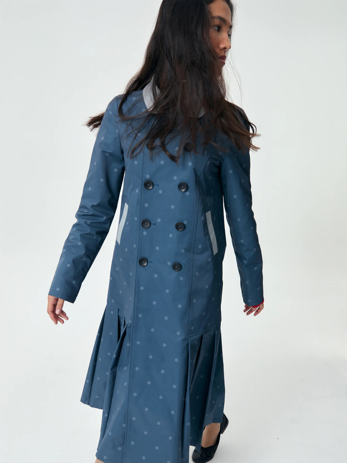 Nia Polka Dot Trench Coat