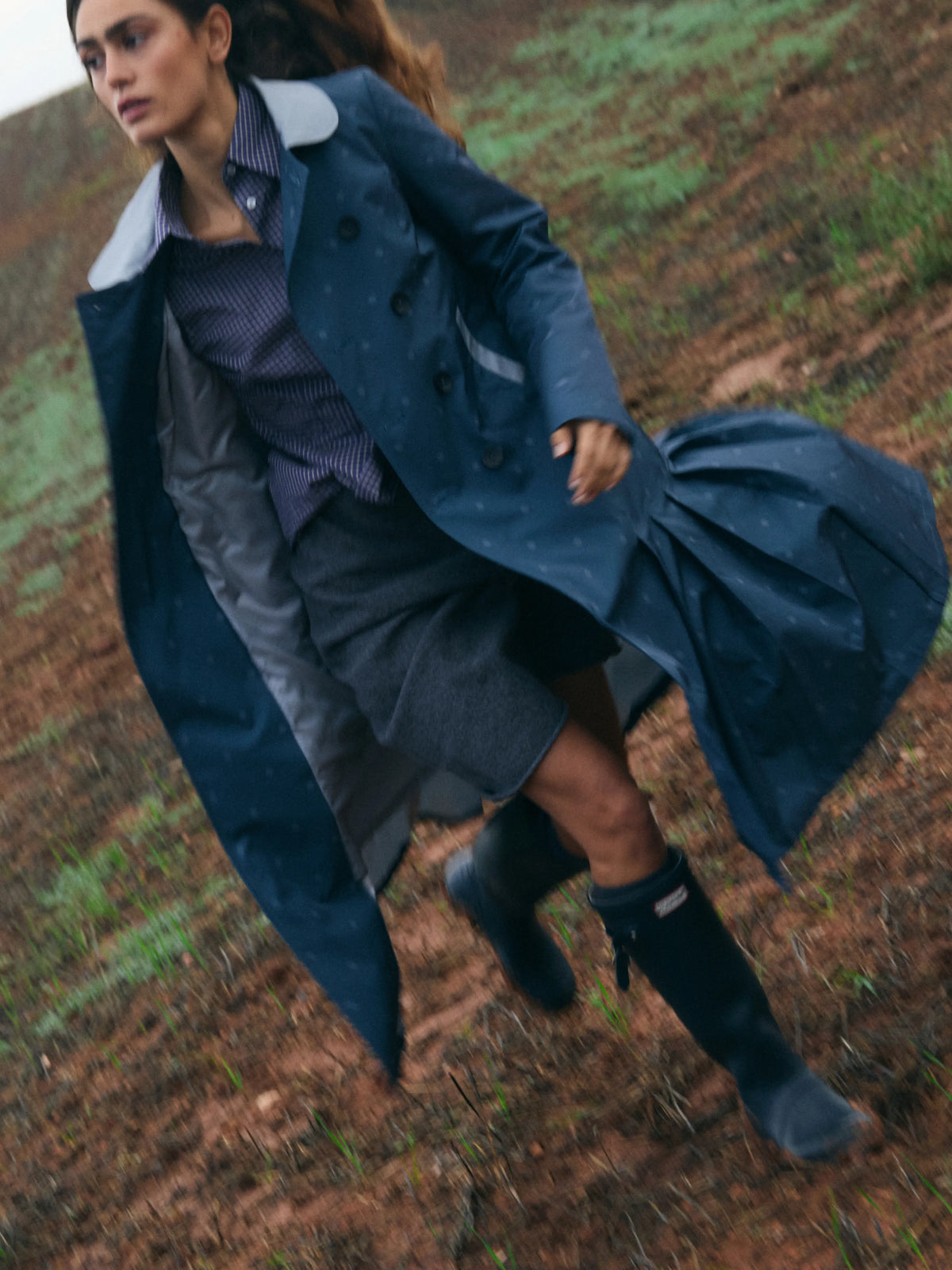 Nia Polka Dot Trench Coat