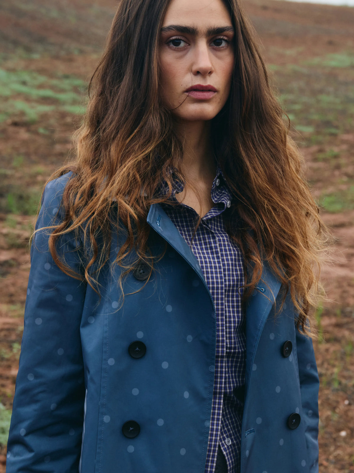 Nia Polka Dot Trench Coat