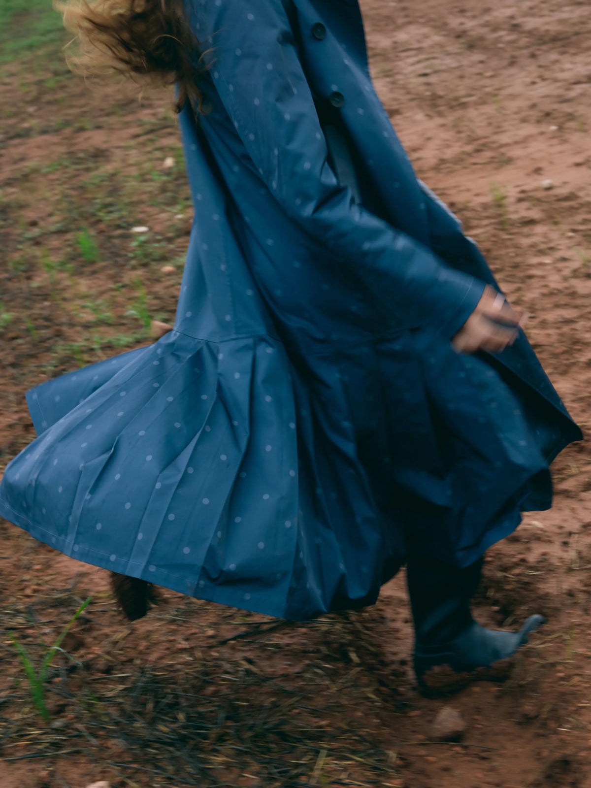 Nia Polka Dot Trench Coat