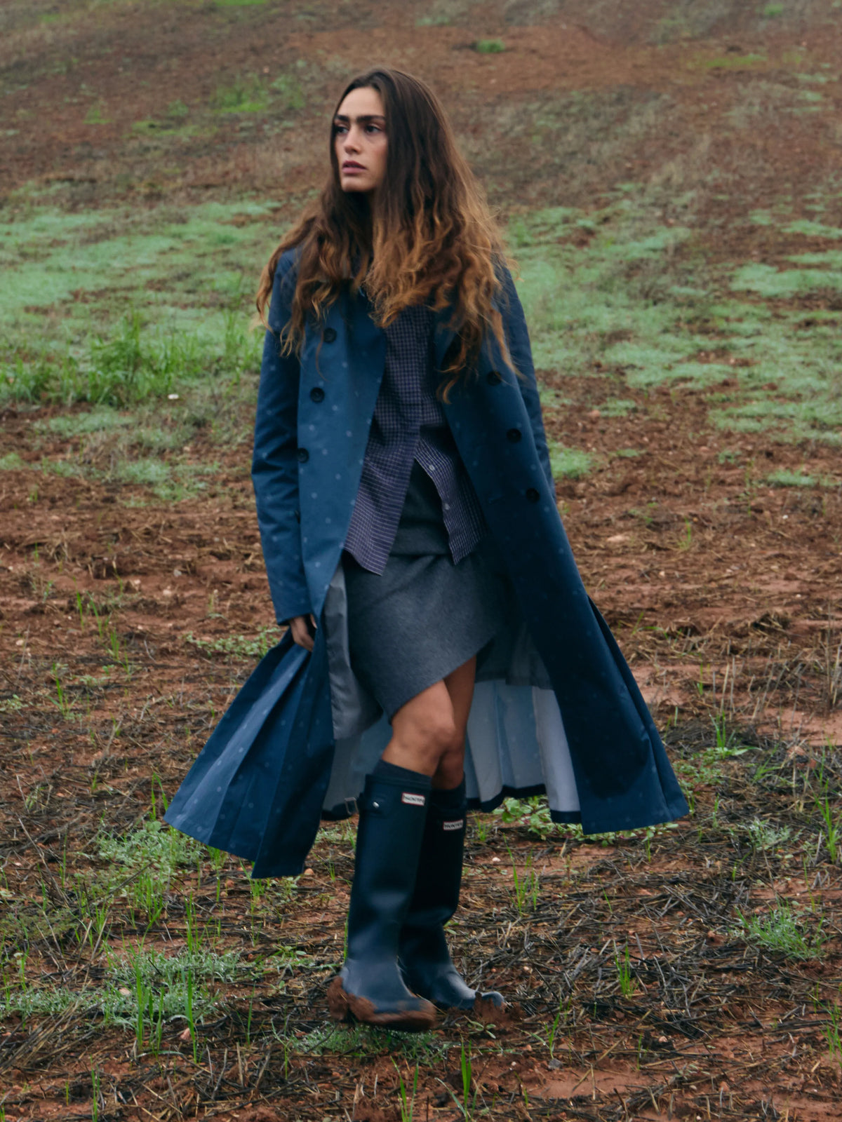 Nia Polka Dot Trench Coat