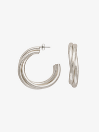 Olivia Silver Hoops