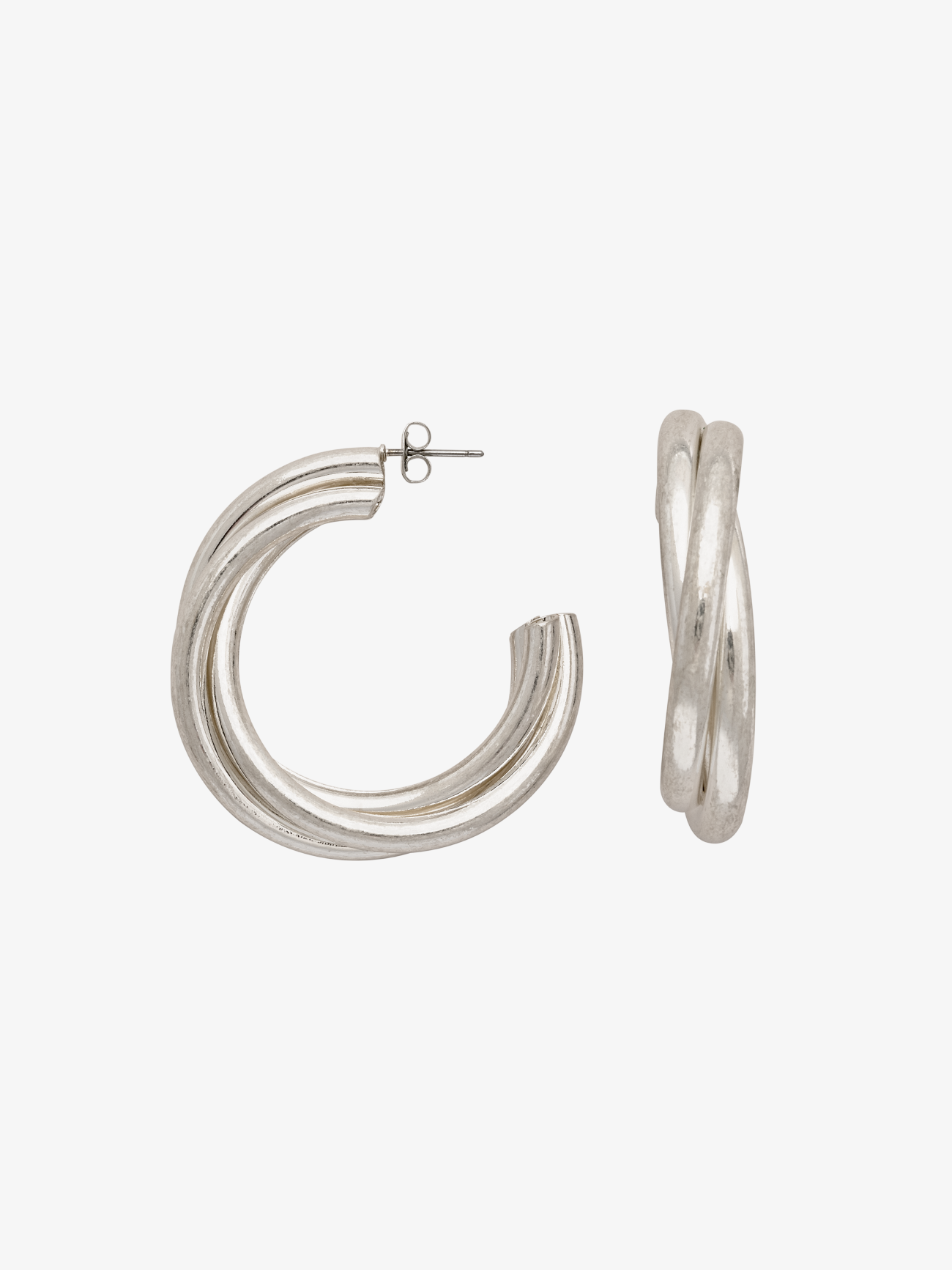 Olivia Silver Hoops
