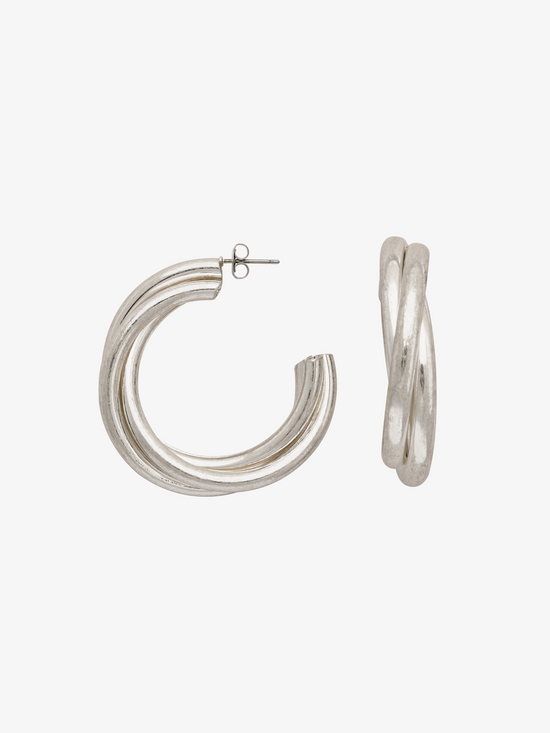 Olivia Silver Hoops